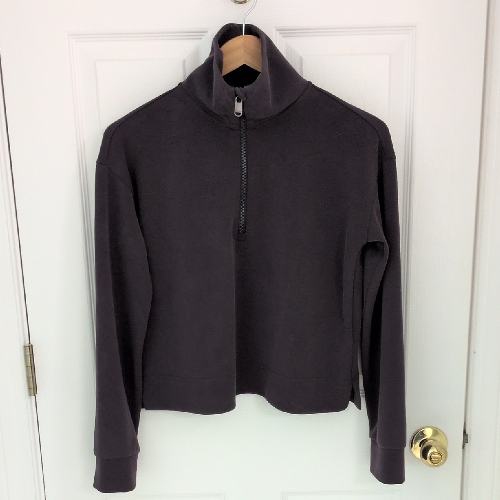 Athleta Seasoft Quarter Zip Iris